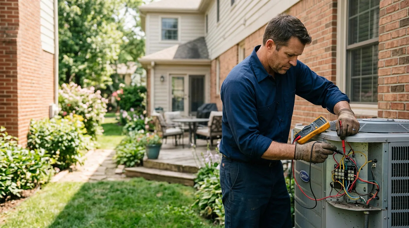 HVAC technician working near East Aurora, NY